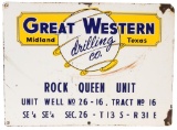 Great Western Drilling Co. Well Porcelain Sign