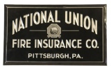 National Union Insurance Co. Pittsburg, Pa. Sign