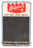 Kingsbury Beer Metal Chalk Board Tin Sign