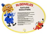 McDonald's Playing Regulations Porcelain Sign