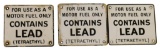 Contains Lead Porcelain Signs (3)