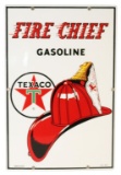 Texaco (White-T) Fire Chief Porcelain Pump Plate