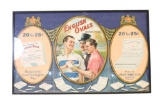 English Oval Cigarette Tri-Fold Cardboard Display