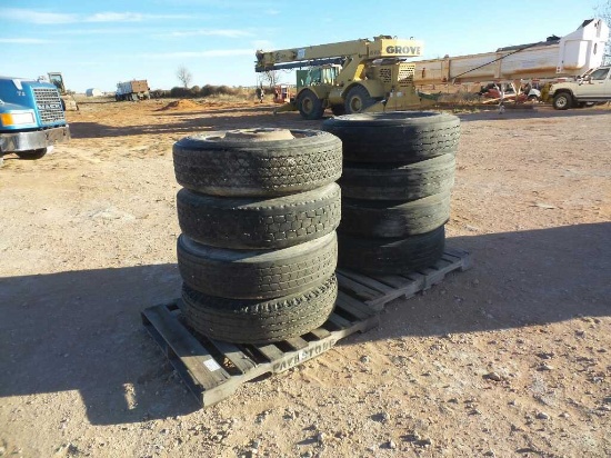 (8) 22.5" Tires and Rims