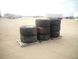 (8) Super Singles Tires and Wheels