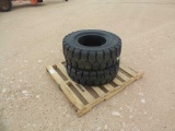 (2) New Solid Forklift Tires