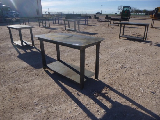 Heavy Duty 30'' X 57'' Welding Shop Table with Shelf