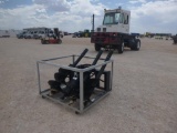 Unused Greatbear Hydraulic Skid Steer Auger Attachment with (3) Different Sizes Auger Bits