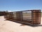 Set of (10) Fence Panels, (1) with 10 Ft Gate