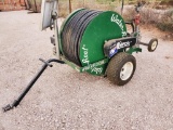 Kifco water reel and solar panel charging. 280 feet x 1 inch hose