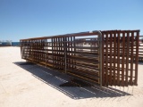 Set of (10) Fence Panels, (1) with 10 Ft Gate