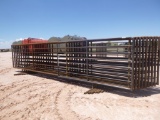 Set of (10) Fence Panels, (1) with 10 Ft Gate