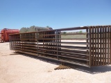 Set of (10) Fence Panels, (1) with 10 Ft Gate