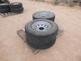 (4) Unused Wheels Used Tires 235/80 R16