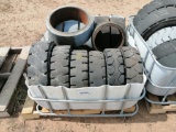 Tote With 14 Forklift Tires