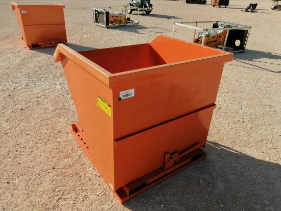 Unused Greatbear 1CY Self Dumping Hopper, Forklift Pockets