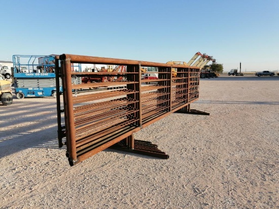 Set of (7) Fence Panels, (1) with 8 Ft Gate