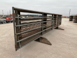 (8) Fence Panels, (1) With 12Ft Gate