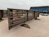 (8) Fence Panels, (1) With 12Ft Gate