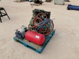 Coleman Electric Air Compressor, Air Tank & Palmgren Bench Grinder