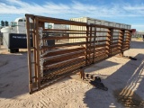 (8) Fence Panels, (1) With 8Ft Gate, 24Ft Long