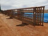(6) Fence Panels, (1) With 12Ft Gate, 24Ft Long
