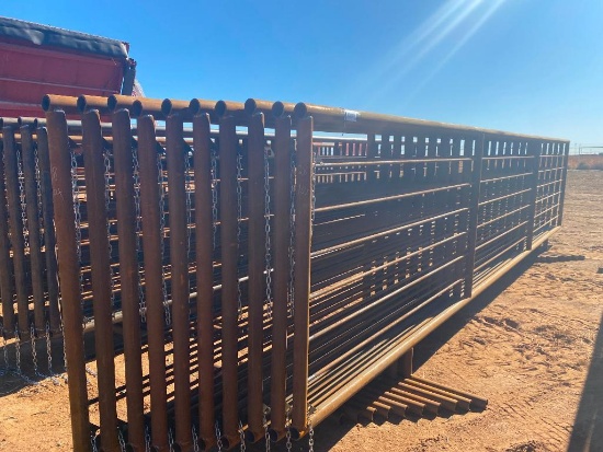 (10) Free Standing 24Ft Fence Panels