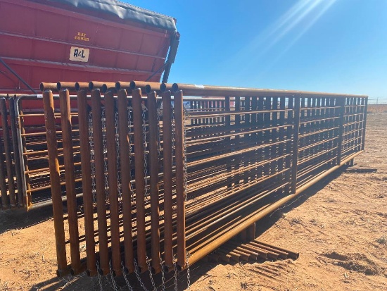 (10) Free Standing 24Ft Fence Panels