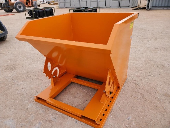 Unused Greatbear (1CY) Self Dumping Hopper, Hopper has Forklift Pockets