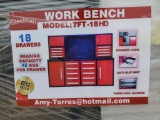 Unused Steelman 7ft Work Bench with 18 Drawers