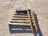 (1) Set Telehandler Forks 4ft Long 4'' Wide