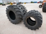 Unused Backhoe Tires (2) Front Tires 12.5/80-18 (2) rear 19.5L-24