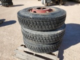 (3) Truck Wheels/Tires 11.00 R 20