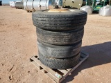 (4) Truck Wheels/Tires 11R 24.5