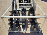 Unused Greatbear Skid Steer Auger Attachment with 3 digging bits 10'' 13'' 20''