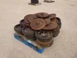 Pallet of Planter wheels and discs