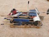 Pallet of miscellaneous Flooring Tools & Honda Weed Eater
