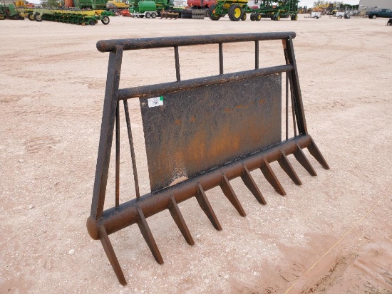 7ft Wide Root Rake, Skid Steer Attachment