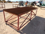 Heavy Duty Shop Table 4ft X 10ft Metal Bar Grating Top