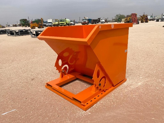 Unused Greatbear (1CY) Self Dumping Hopper, Hopper has Forklift Pockets