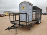 Affordable Trailers Trash Trailer with Portable Restroom