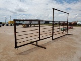 (1) 24 Ft Cattle Panel with 12' Gate with 9' Overhead