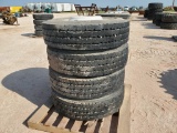(4) Truck Wheels/Tires 11 R 22.5