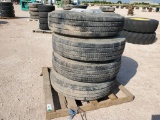 (4) Truck Wheels/Tires 11 R 22.5 14PR