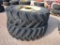 (2) Tractor Wheels & Tires 20.8 R 42
