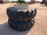 (2) Tractor Wheels & Tires 20.8 R 38