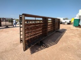 (10) 24' Freestanding Cattle Panels one with 10' Gate