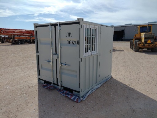 Unused 7ft x 6ft Container with 1 Side Door and a Window