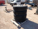 (4) Truck Wheels/Tires 275/80 R 22.5