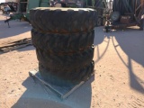 (4) Telehandler Foam Filled Tires 13.00-24